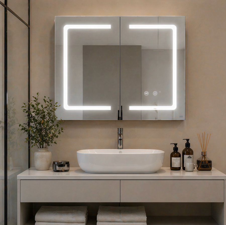 Armoire miroir salle de bain - vue d'ensemble