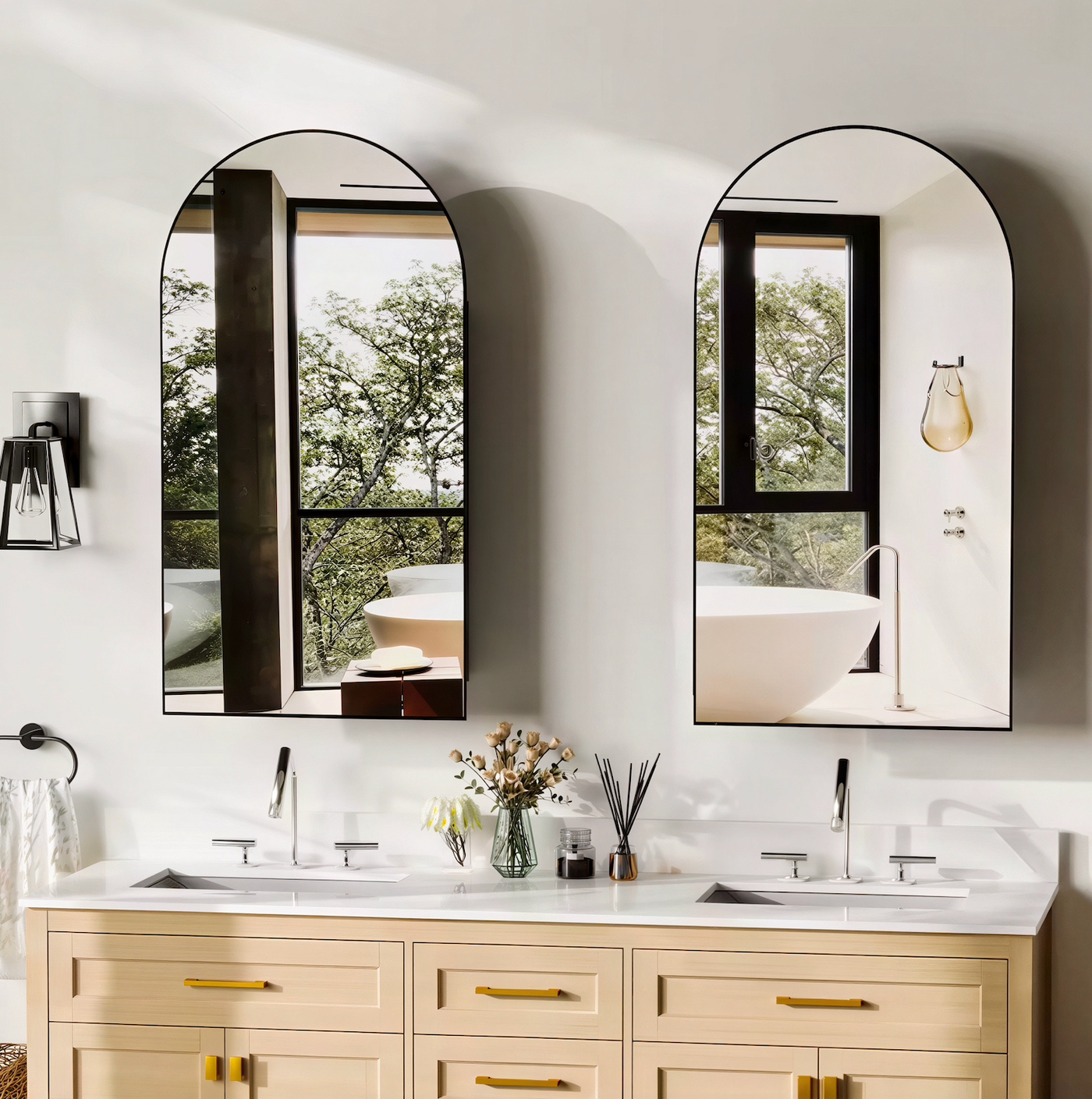 Armoire miroir - détail finition