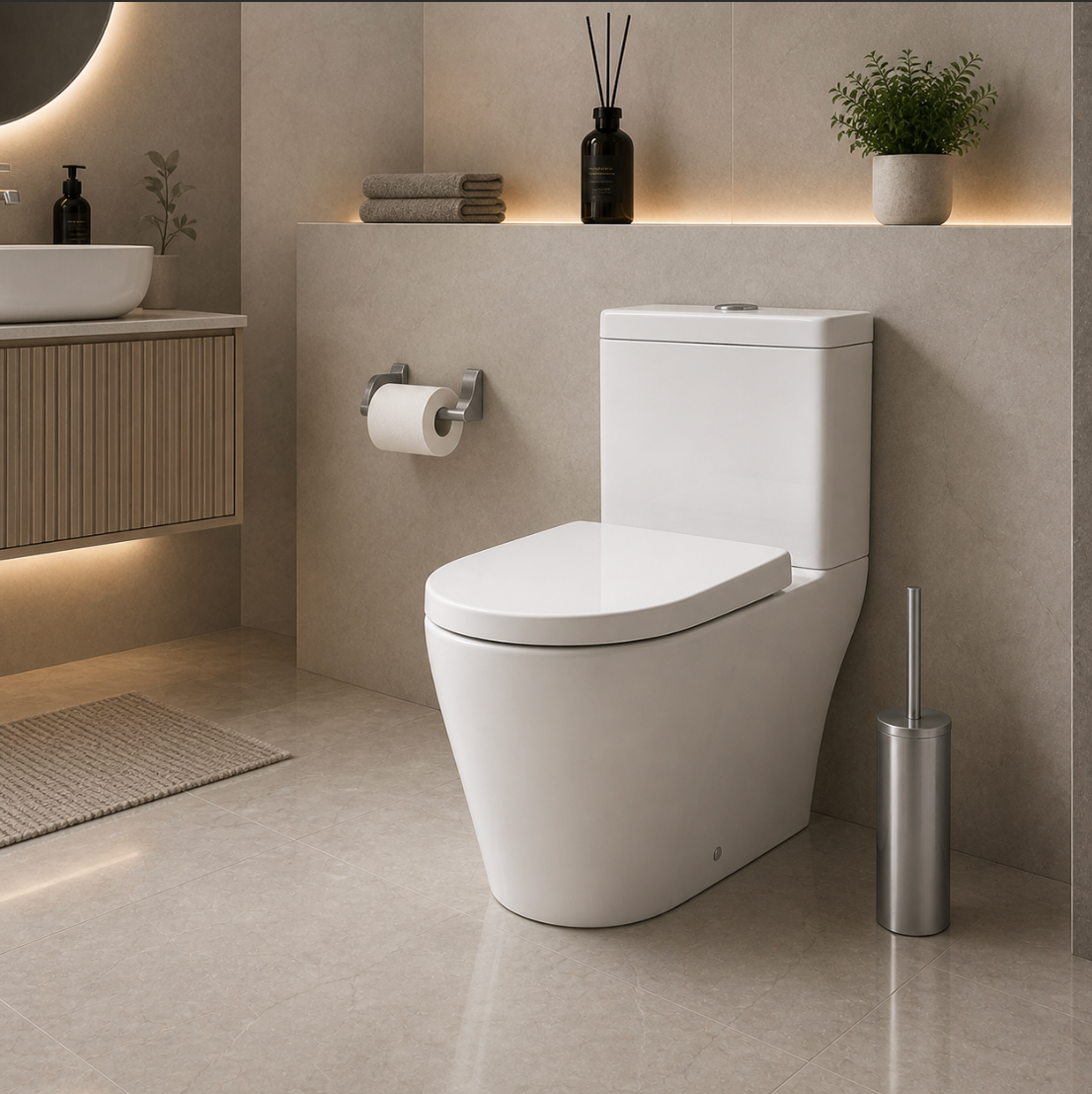 Brosse toilette suspendue - détail support