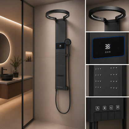 Colonne douche thermostatique - détail commandes