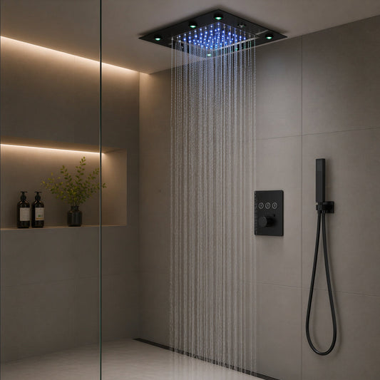 Douche thermostatique - détail commandes