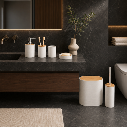 Ensemble Accessoires de Salle de Bain en Céramique