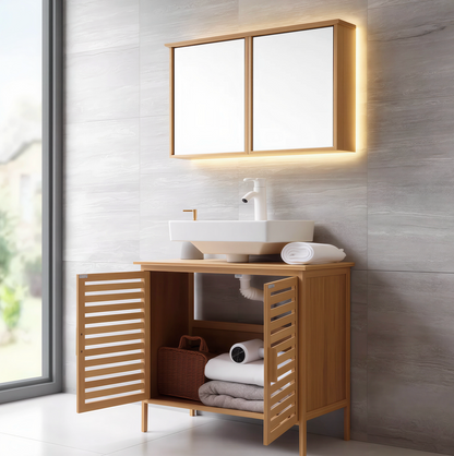 Meuble salle de bain sous vasque - détail poignées