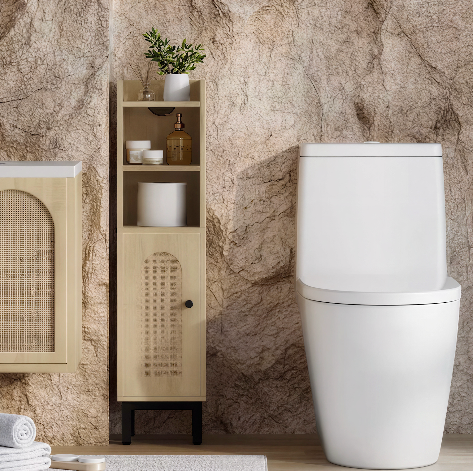 Meuble toilette Vornis - vue latérale