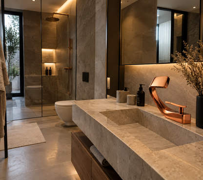 Mitigeur Laiton Design Arc Fermé – finition bronze – vue 3