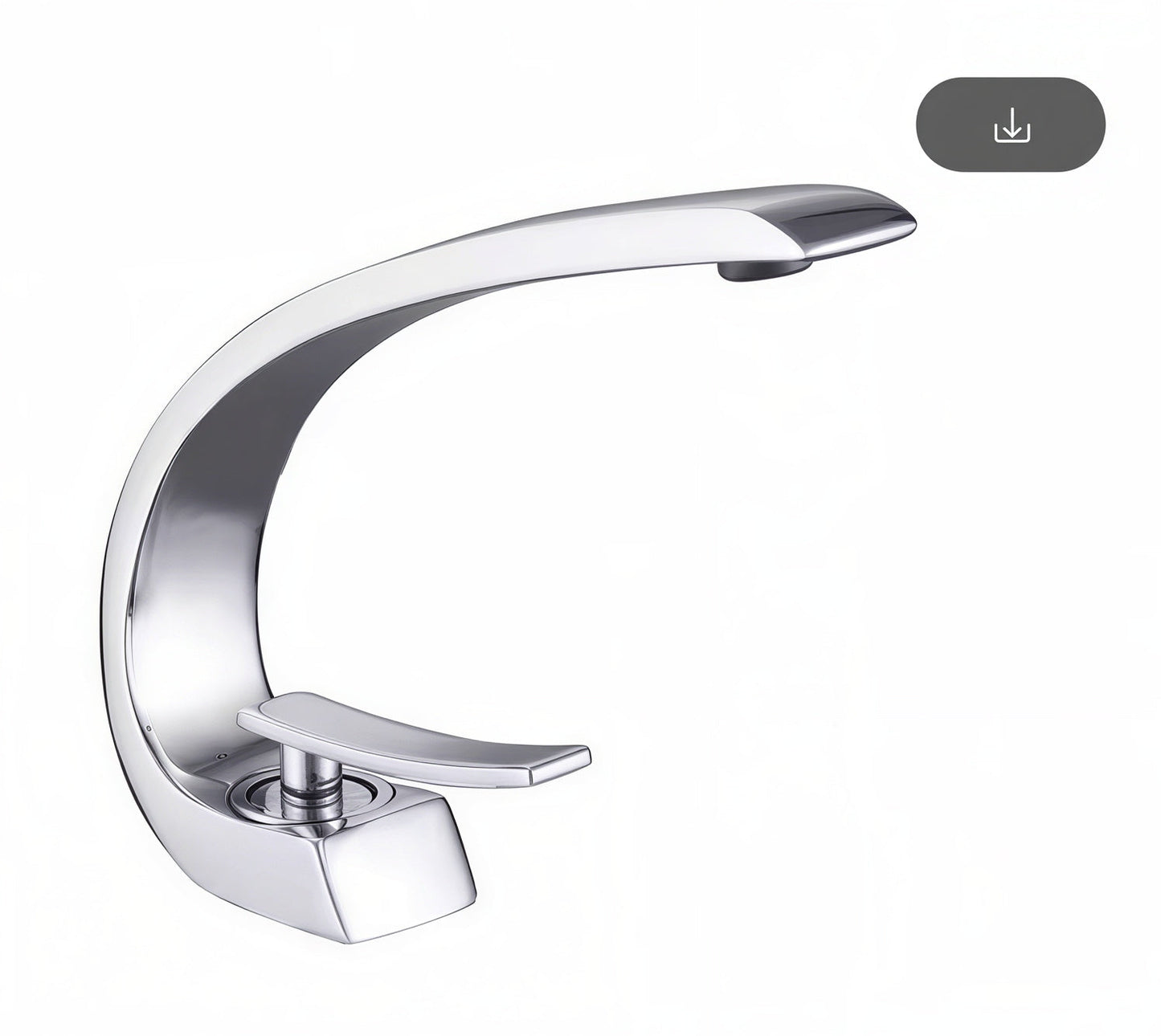 Robinet chromé salle de bain - vue principale
