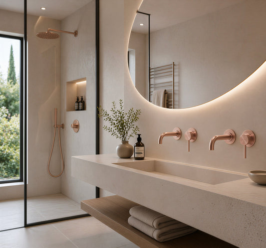 Robinet lavabo mural - vue d'ensemble